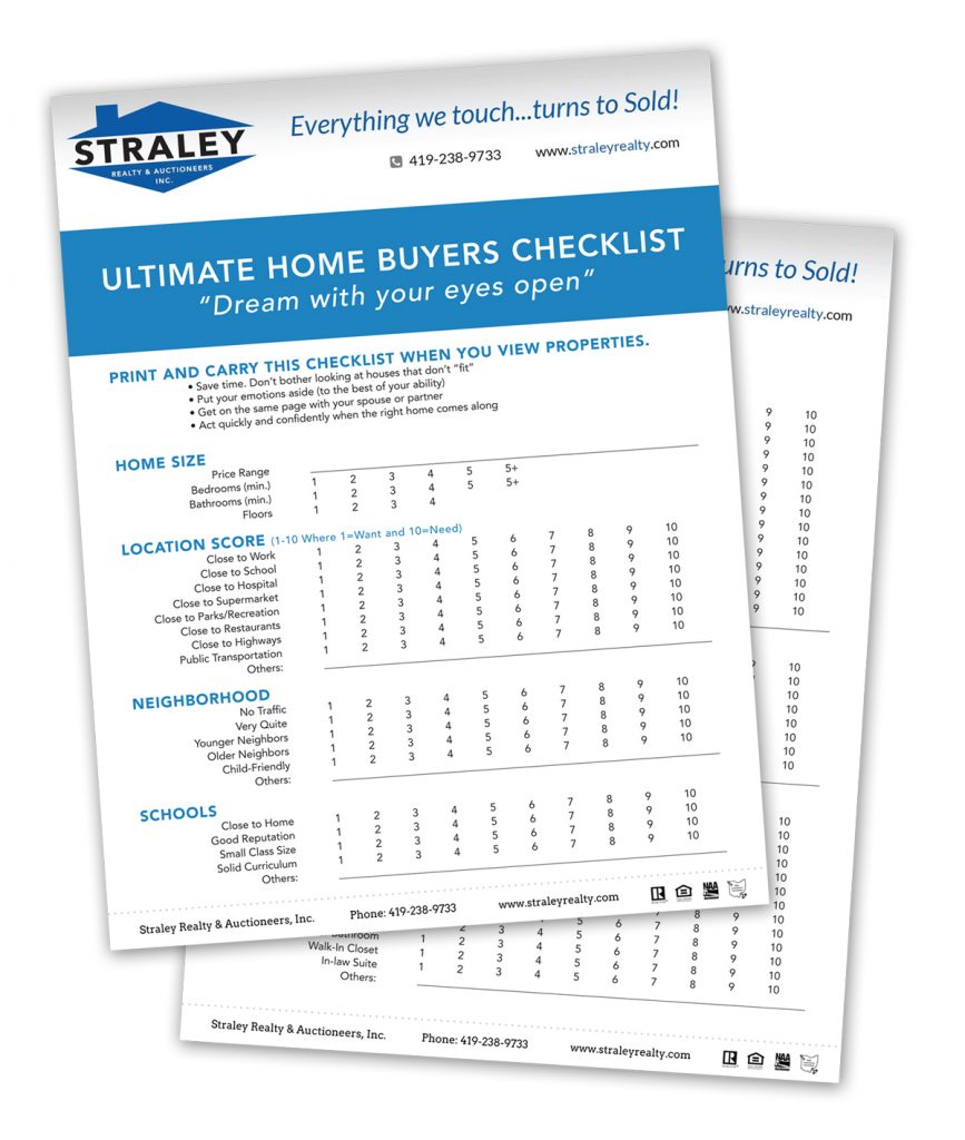 Ultimate HOme Buyers Checklist